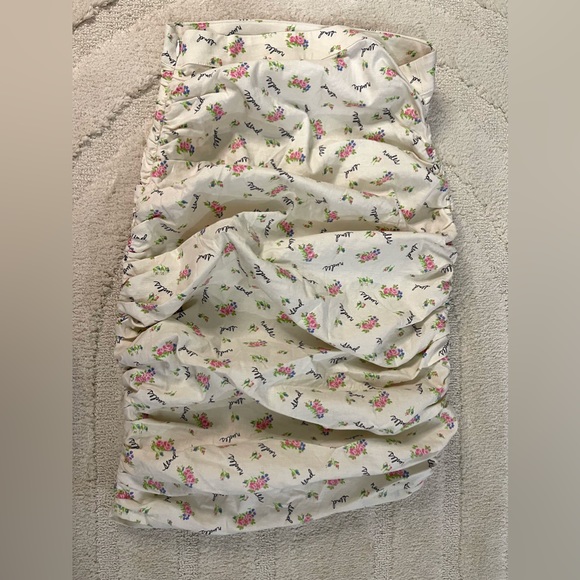 🔥🌸🔥NWOT LPA Revolve Ruched Send Nudes Pencil Skirt Sz M Medium - Picture 3 of 5